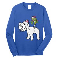 Funnychristmas Cat Mybuttmistletoe Meaningful Gift Long Sleeve Shirt