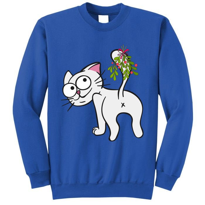 Funnychristmas Cat Mybuttmistletoe Meaningful Gift Sweatshirt