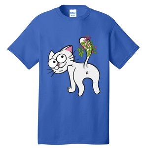 Funnychristmas Cat Mybuttmistletoe Meaningful Gift Tall T-Shirt