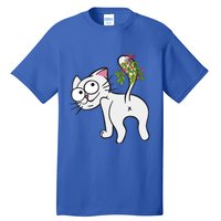 Funnychristmas Cat Mybuttmistletoe Meaningful Gift Tall T-Shirt