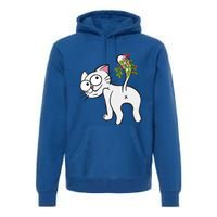 Funnychristmas Cat Mybuttmistletoe Meaningful Gift Premium Hoodie