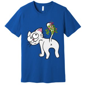 Funnychristmas Cat Mybuttmistletoe Meaningful Gift Premium T-Shirt