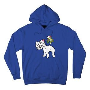 Funnychristmas Cat Mybuttmistletoe Meaningful Gift Tall Hoodie