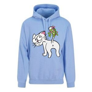 Funnychristmas Cat Mybuttmistletoe Meaningful Gift Unisex Surf Hoodie