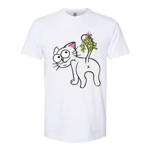 Funnychristmas Cat Mybuttmistletoe Meaningful Gift Softstyle CVC T-Shirt