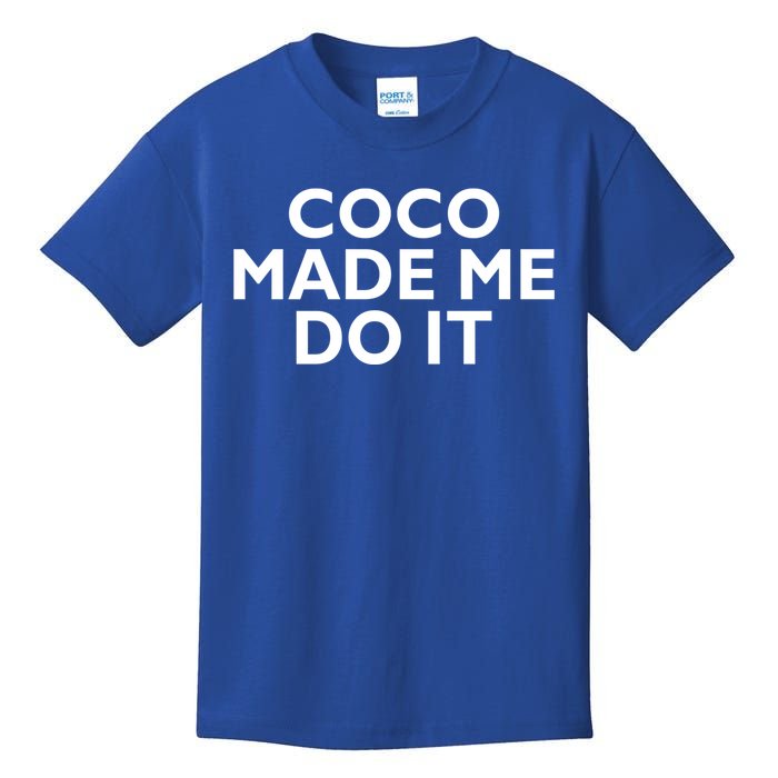 Funny Coco Made Me Do It Design Gift Kids T-Shirt