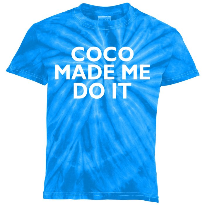 Funny Coco Made Me Do It Design Gift Kids Tie-Dye T-Shirt