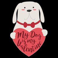 Funny Cute My Dog Is My Valentine Cooling Performance Crew T-Shirt