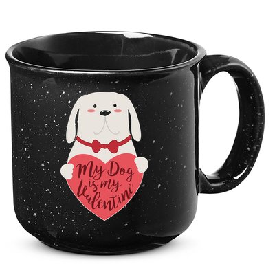 Funny Cute My Dog Is My Valentine 15oz Campfire Ceramic Mug