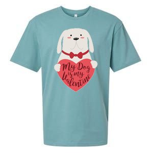 Funny Cute My Dog Is My Valentine Sueded Cloud Jersey T-Shirt