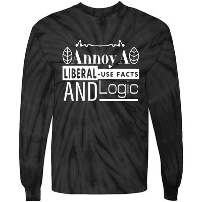 Funny Conservative MAGA Republican Anti Liberal Tie-Dye Long Sleeve Shirt