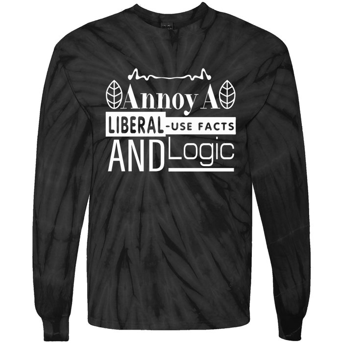 Funny Conservative MAGA Republican Anti Liberal Tie-Dye Long Sleeve Shirt