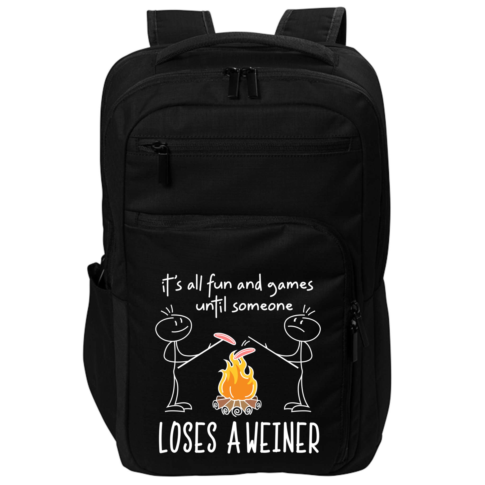Funny Camping Mountains Outdoor Campfire Gift Impact Tech Backpack