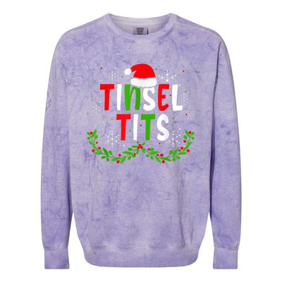 Funny Christmas Matching Couples Jingle Balls Tinsel Tits Colorblast Crewneck Sweatshirt