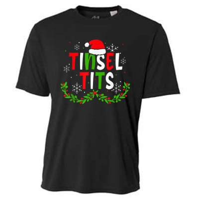 Funny Christmas Matching Couples Jingle Balls Tinsel Tits Cooling Performance Crew T-Shirt