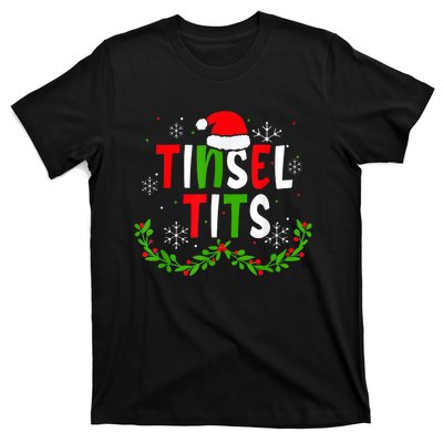 Funny Christmas Matching Couples Jingle Balls Tinsel Tits T-Shirt