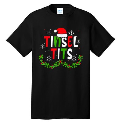 Funny Christmas Matching Couples Jingle Balls Tinsel Tits Tall T-Shirt