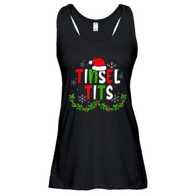 Funny Christmas Matching Couples Jingle Balls Tinsel Tits Ladies Essential Flowy Tank