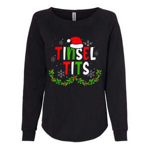 Funny Christmas Matching Couples Jingle Balls Tinsel Tits Womens California Wash Sweatshirt