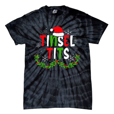 Funny Christmas Matching Couples Jingle Balls Tinsel Tits Tie-Dye T-Shirt