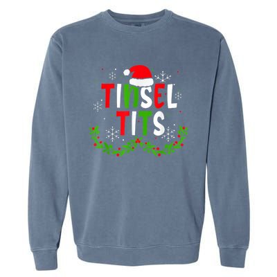 Funny Christmas Matching Couples Jingle Balls Tinsel Tits Garment-Dyed Sweatshirt