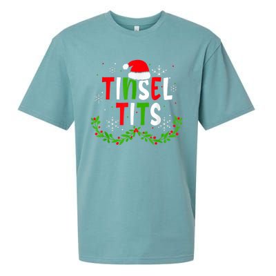 Funny Christmas Matching Couples Jingle Balls Tinsel Tits Sueded Cloud Jersey T-Shirt