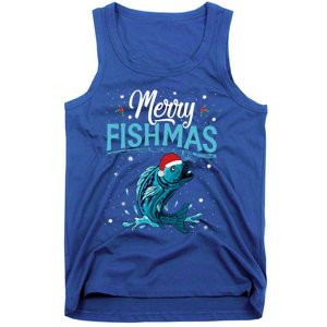 Funny Christmas Merry Fishmas Fishing Xmas Gift Cute Gift Tank Top