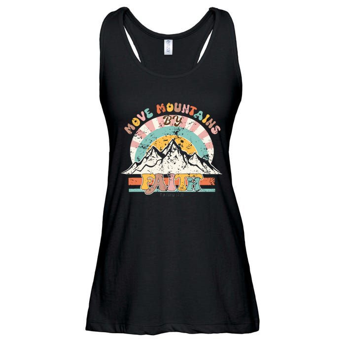 Faith Can Move Mountains Boho Christian Ladies Essential Flowy Tank