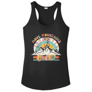 Faith Can Move Mountains Boho Christian Ladies PosiCharge Competitor Racerback Tank