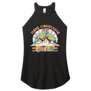 Faith Can Move Mountains Boho Christian Women's Perfect Tri Rocker Tank