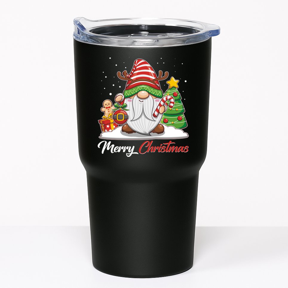 Funny Cute Merry Christmas Gnome Tumbler