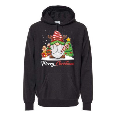 Funny Cute Merry Christmas Gnome Premium Hoodie