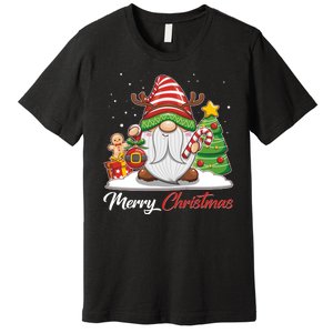 Funny Cute Merry Christmas Gnome Premium T-Shirt