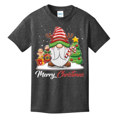 Funny Cute Merry Christmas Gnome Kids T-Shirt