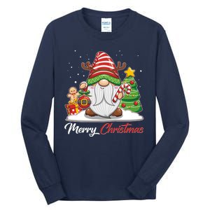 Funny Cute Merry Christmas Gnome Tall Long Sleeve T-Shirt