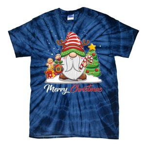 Funny Cute Merry Christmas Gnome Tie-Dye T-Shirt