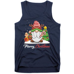 Funny Cute Merry Christmas Gnome Tank Top