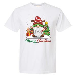 Funny Cute Merry Christmas Gnome Garment-Dyed Heavyweight T-Shirt