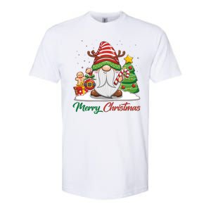 Funny Cute Merry Christmas Gnome Softstyle CVC T-Shirt