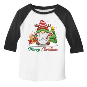 Funny Cute Merry Christmas Gnome Toddler Fine Jersey T-Shirt