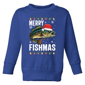 Fishing Christmas Merry Fishmas Sweater Santa Claus Fishers Cute Gift Toddler Sweatshirt