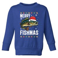 Fishing Christmas Merry Fishmas Sweater Santa Claus Fishers Cute Gift Toddler Sweatshirt