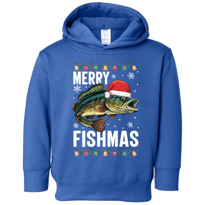 Fishing Christmas Merry Fishmas Sweater Santa Claus Fishers Cute Gift Toddler Hoodie