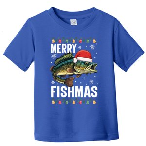 Fishing Christmas Merry Fishmas Sweater Santa Claus Fishers Cute Gift Toddler T-Shirt