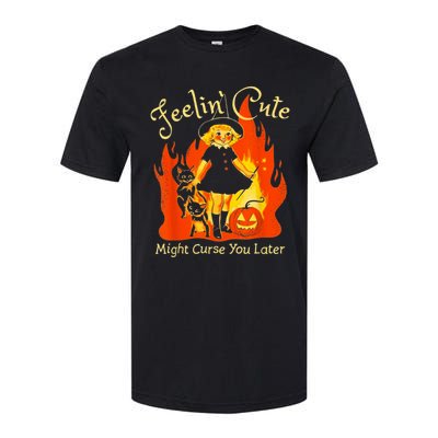 Feeling Cute Might Curse You Later Cute Witch Softstyle CVC T-Shirt