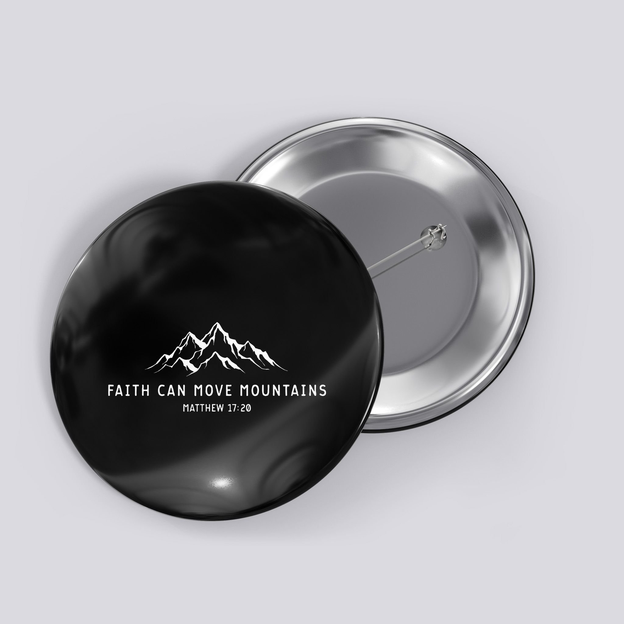 faith can move mountains christian Button
