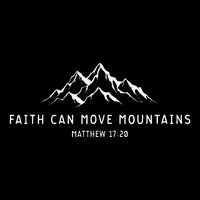 faith can move mountains christian Cropped Pullover Crew