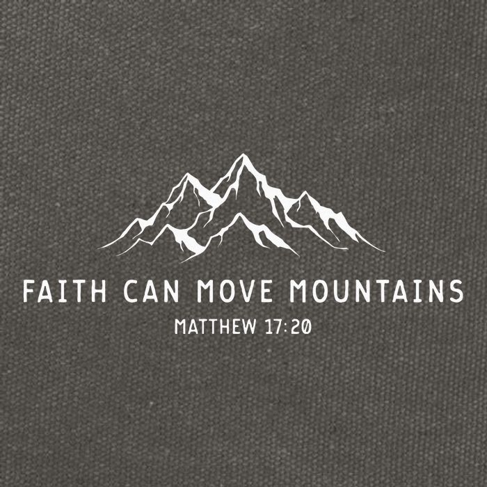 faith can move mountains christian Cotton Canvas Backpack