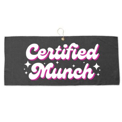 Funny Certified Munch Large Microfiber Waffle Golf Towel