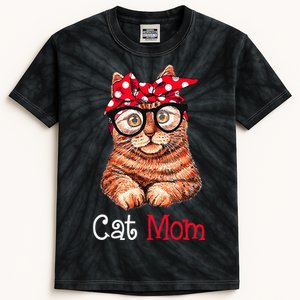 Funny Cat Mom Cat Lovers Mothers Day Mom Women Mothers Gift Kids Tie-Dye T-Shirt